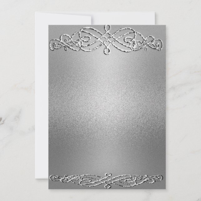 Silver Shimmer Glitter-mallbakgrund (Framsida)