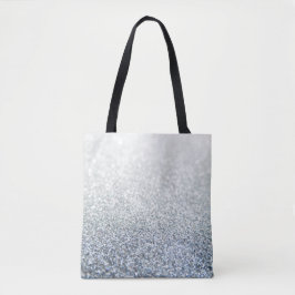 Silver Shimmer Glitter Tote Bag Tygkasse