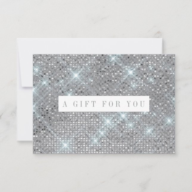 Silver Shimmer Marble Gift Certificate (Framsida)