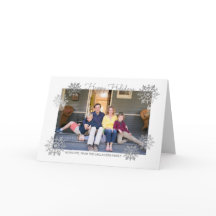 Silver Shimmering Chic Snowflake Helgdag Photo