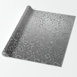 Silver Shiny Leopard Animal Skin Vip Presentpapper