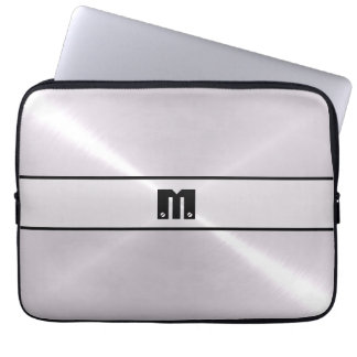 Silver Shiny Stainless Steel Metall Laptop Sleeve