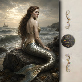 Silver Shore Siren Dekoupage