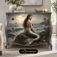 Silver Shore Siren Dekoupage