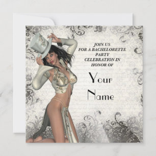 Silver showgirl bachelorette Party Inbjudningar