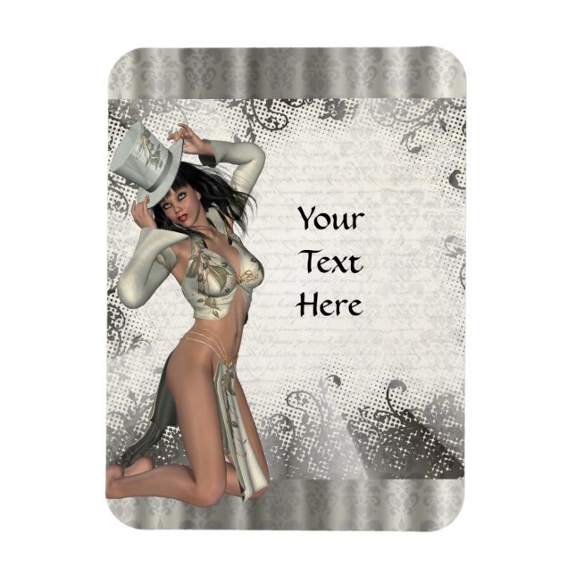 Silver showgirl magnet (Vertikal)
