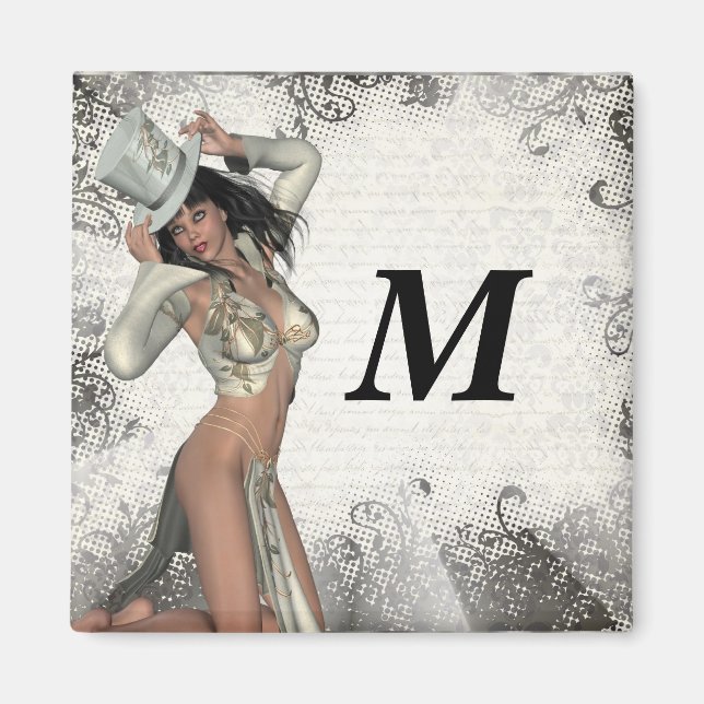 Silver showgirl magnet (Framsidan)