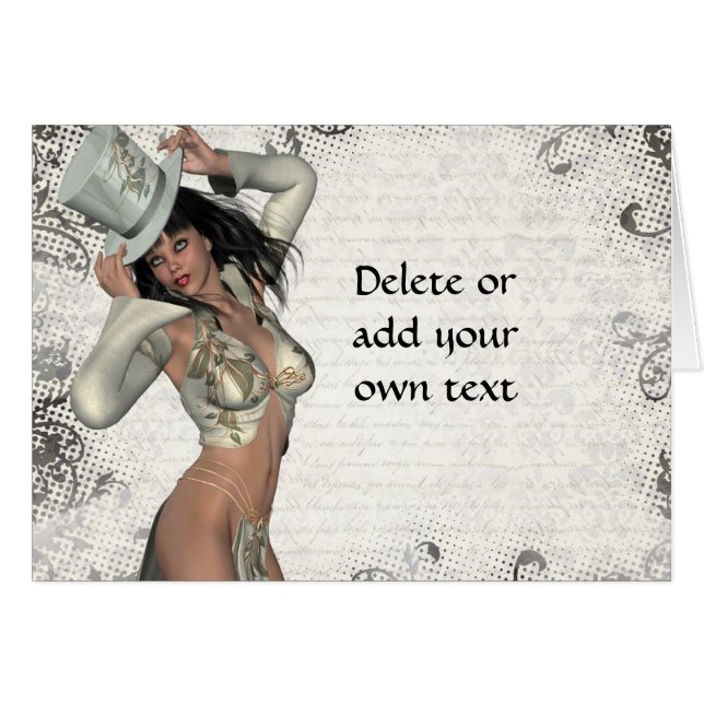 Silver showgirl OBS kort (Framsidan Horizontal)