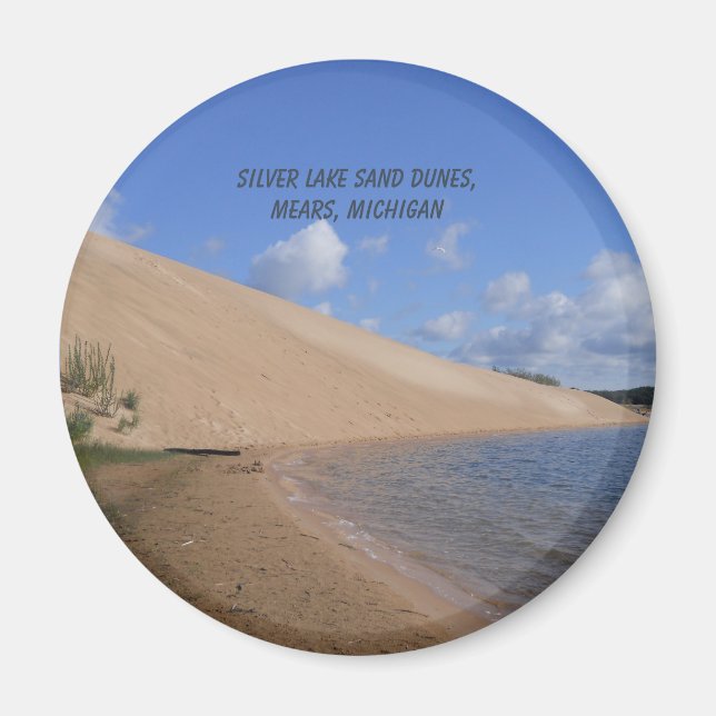 Silver Sjö Sand Dunes, Mears, Michigan Magnet (Framsidan)