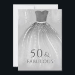 Silver Sjöjungfru Dress 50 & Fabulous 50:e födelse Inbjudningar<br><div class="desc">Silver Sjöjungfru Dress 50 och Fabulous 50:e Födelsedagsfest inbjudan ser olika variationer i insamlingen under eller i vår butik i Färg. Tack</div>
