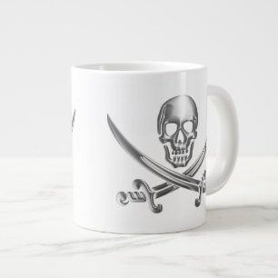 Silver Skalle och korsade svärd Jumbo Mugg
