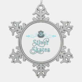Silver Skates Ornament