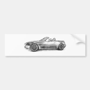 Silver skuggar MX5 Bildekal