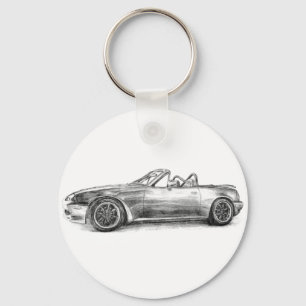Silver skuggar MX5 Nyckelring