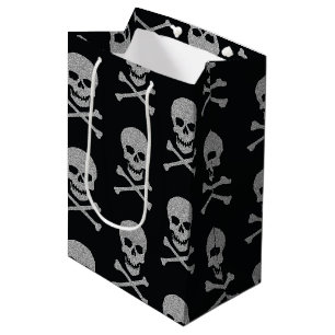 Silver Skull & Crossbone Halloween