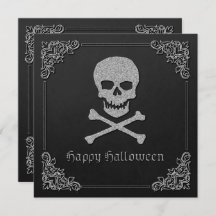 Silver Skull & Crossbone Halloween