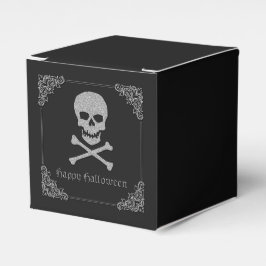 Silver Skull & Crossbone Halloween Presentaskar