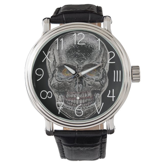 Silver Skull eWatch Watch Watch Armbandsur (Framsida)