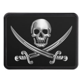 Silver Skull och korsade ord Dragkroksskydd