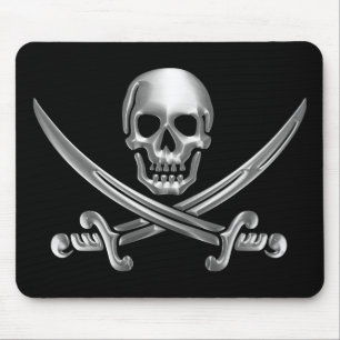 Silver Skull och korsade ord Musmatta