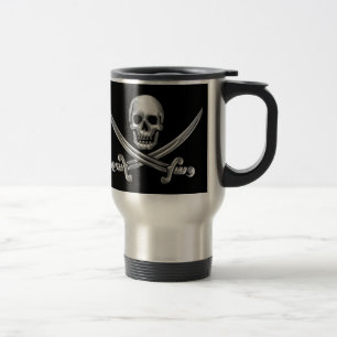 Silver Skull och korsade ord Resemugg