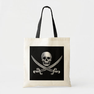 Silver Skull och korsade ord Tygkasse