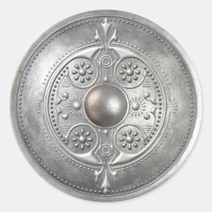 Silver skyddar 11 runt klistermärke
