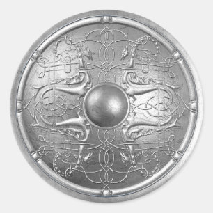 Silver skyddar 16 runt klistermärke