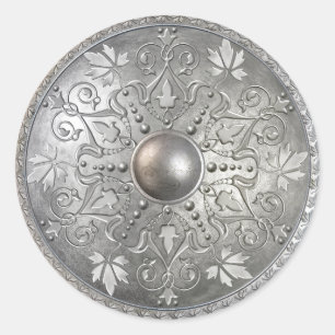 Silver skyddar 9 runt klistermärke
