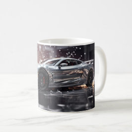 Silver Snabb Sportbil Drifting Kaffemugg