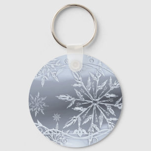Silver snö christmas nyckelring