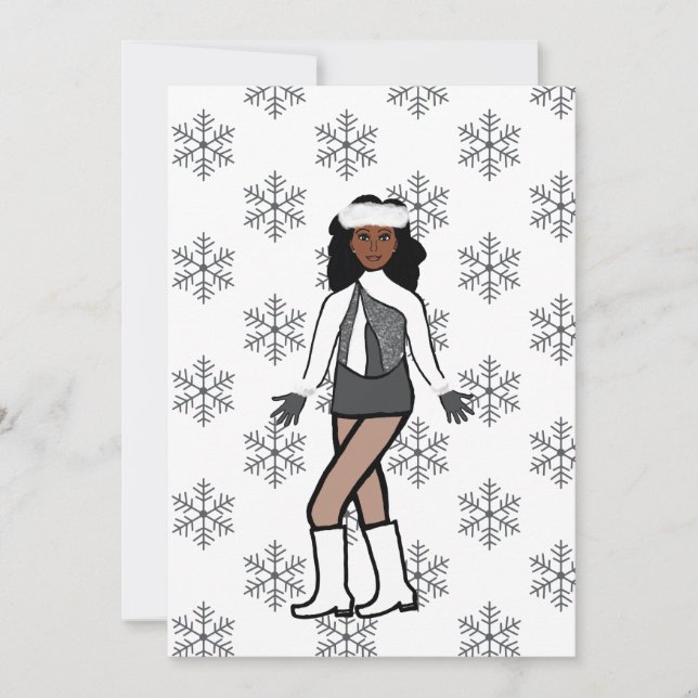 Silver Snö Dancer Julkort (Framsida)