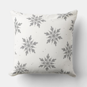 Silver Snöflake/Guld Ornament Pillow Kudde