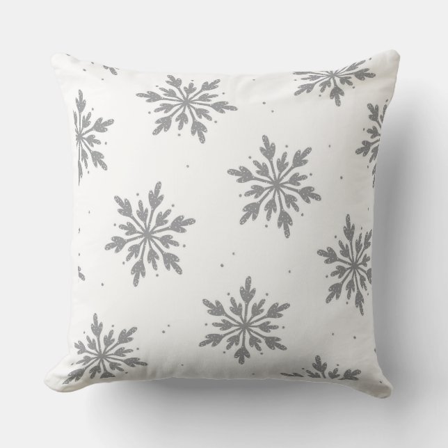 Silver Snöflake/Guld Ornament Pillow Kudde (Framsida)