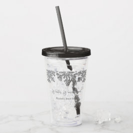 Silver Snöflinga Vinter Bröllopsdusch Take Away Mugg
