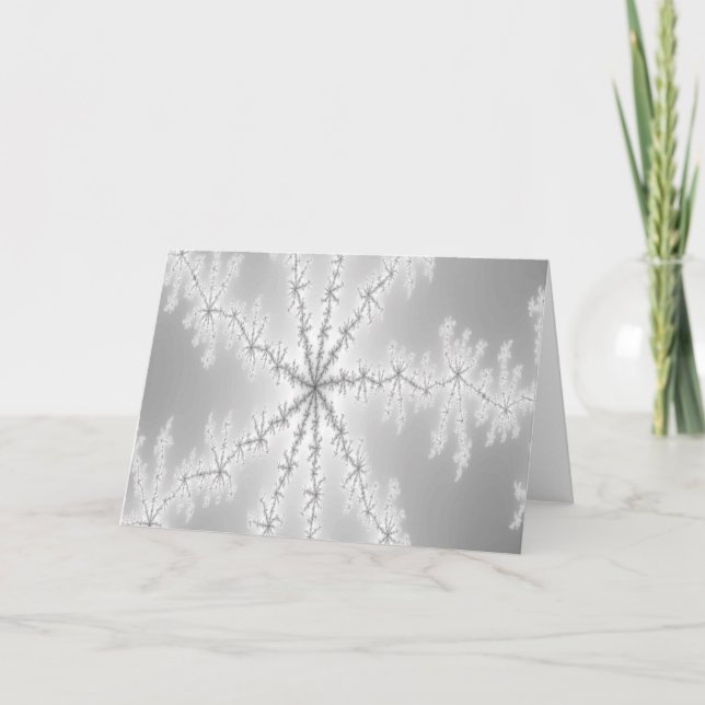 Silver-snöflingkort Helgkort (Framsida)
