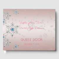 Silver Snöflingor Crystals Rosa Pearls Bröllop