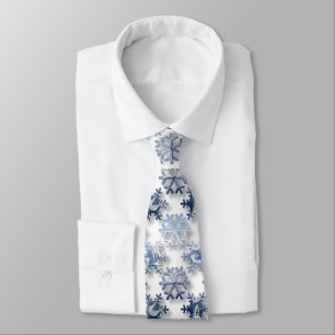 Silver Snöflingor Tie Slips