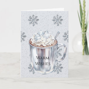 Silver Snöflingor Warm Önskemål Kakaojul Kort