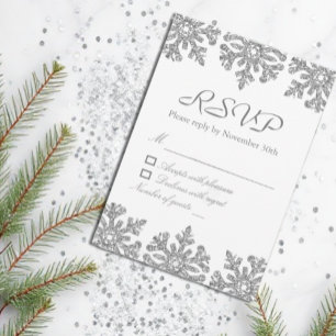 Silver Snöflingor Winter Sweet sixteen OSA Kort