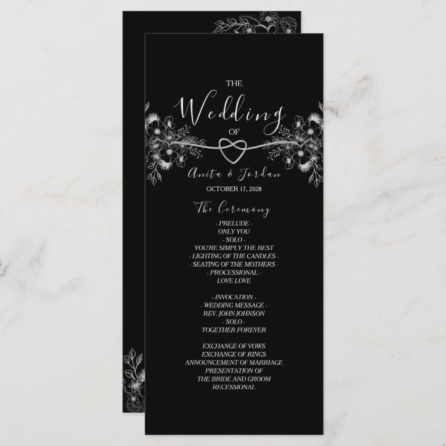 Silver Snöre Elegant Black Program (Fram/baksida)