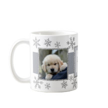 Silver Snowflake 2 Photo Monogram jul