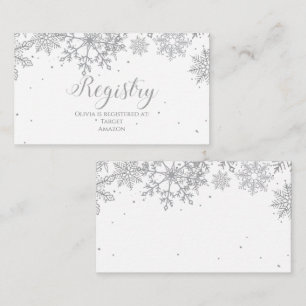Silver Snowflake Baby register Tilläggskort