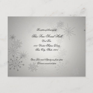 Silver Snowflake Bröllopsmottagning Tilläggskort