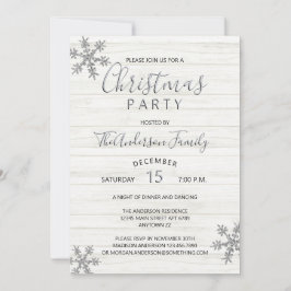 Silver Snowflake Chic Modern jul Party