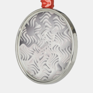 silver snowflake julgransprydnad metall