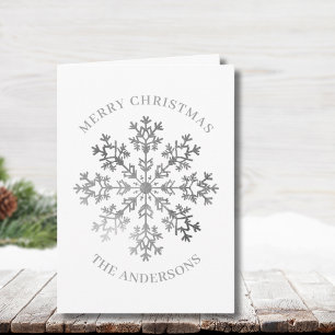 Silver Snowflake-julkort Kort