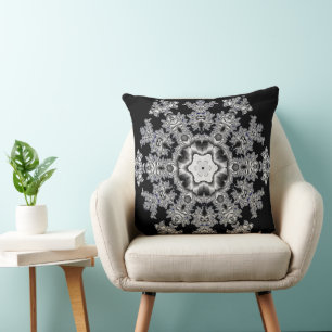 Silver Snowflake Kudde