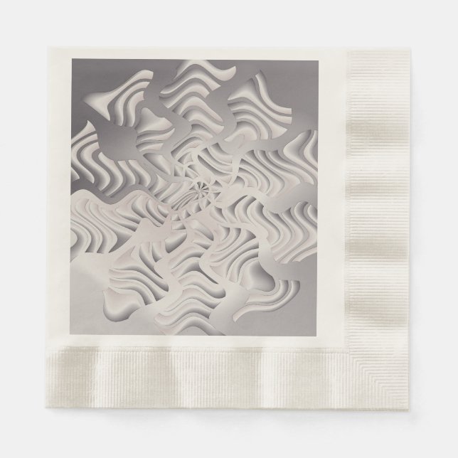 silver snowflake pappersservett (Framsidan)