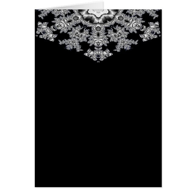 Silver Snowflake (porträtt) Hälsningskort (Framsidan)
